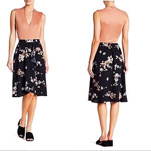 14th & Union floral Printed Wrap Skirt